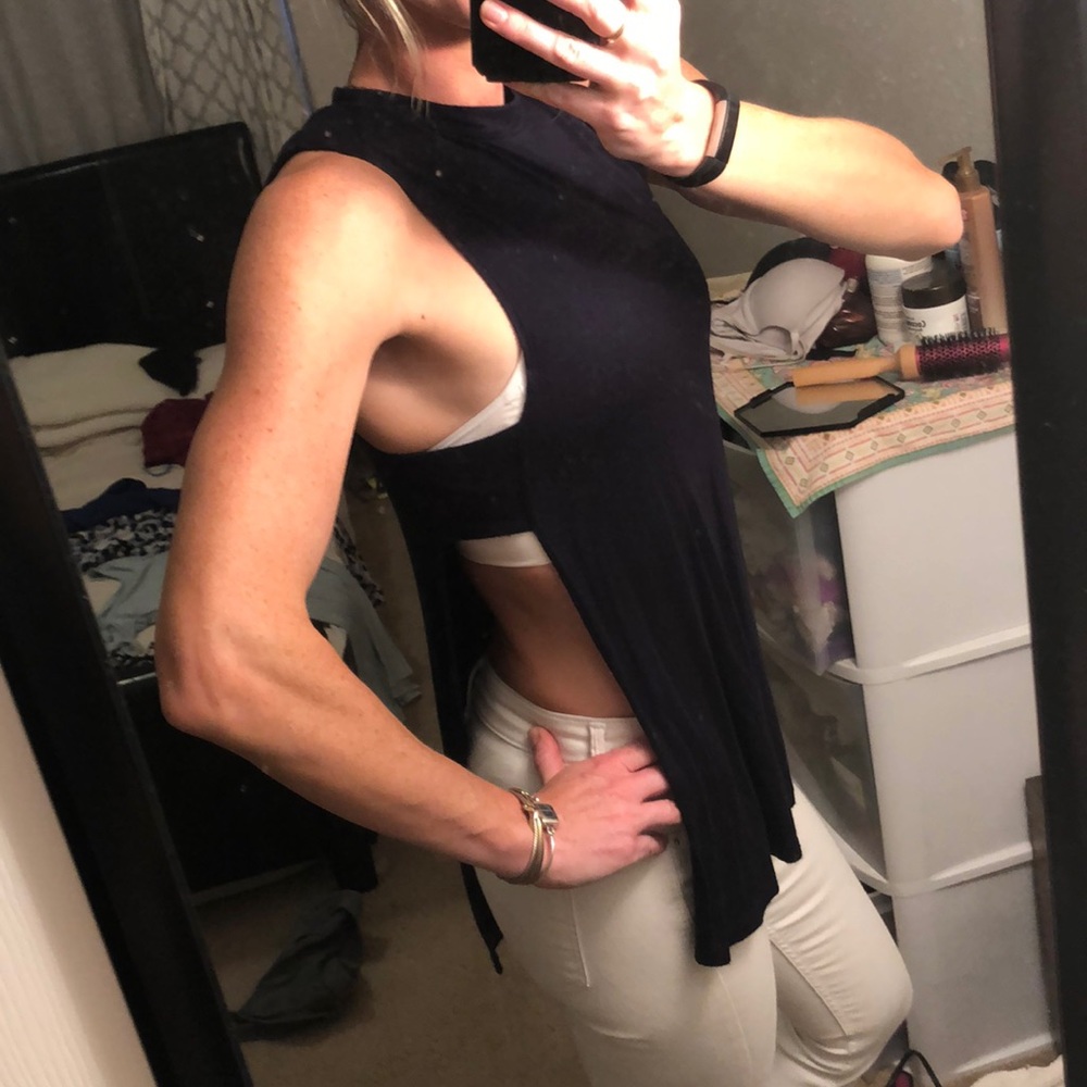 Tank top high fashion with cut outs
